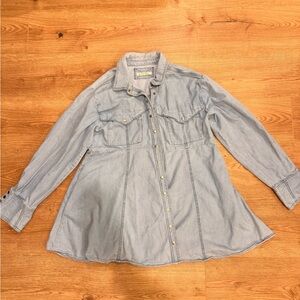 We The Free Sky Blue Denim Shirt